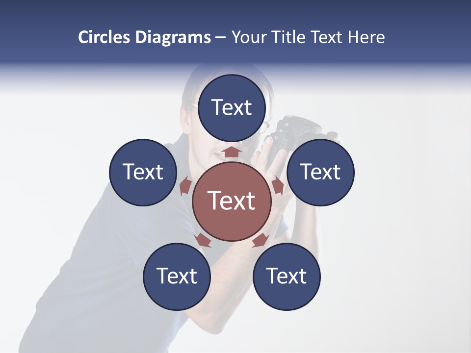 Glasses Person Holding PowerPoint Template