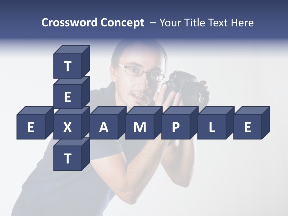 Glasses Person Holding PowerPoint Template