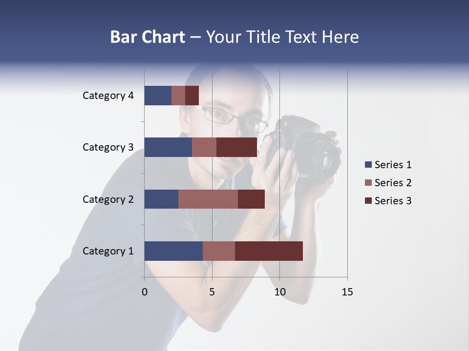 Glasses Person Holding PowerPoint Template
