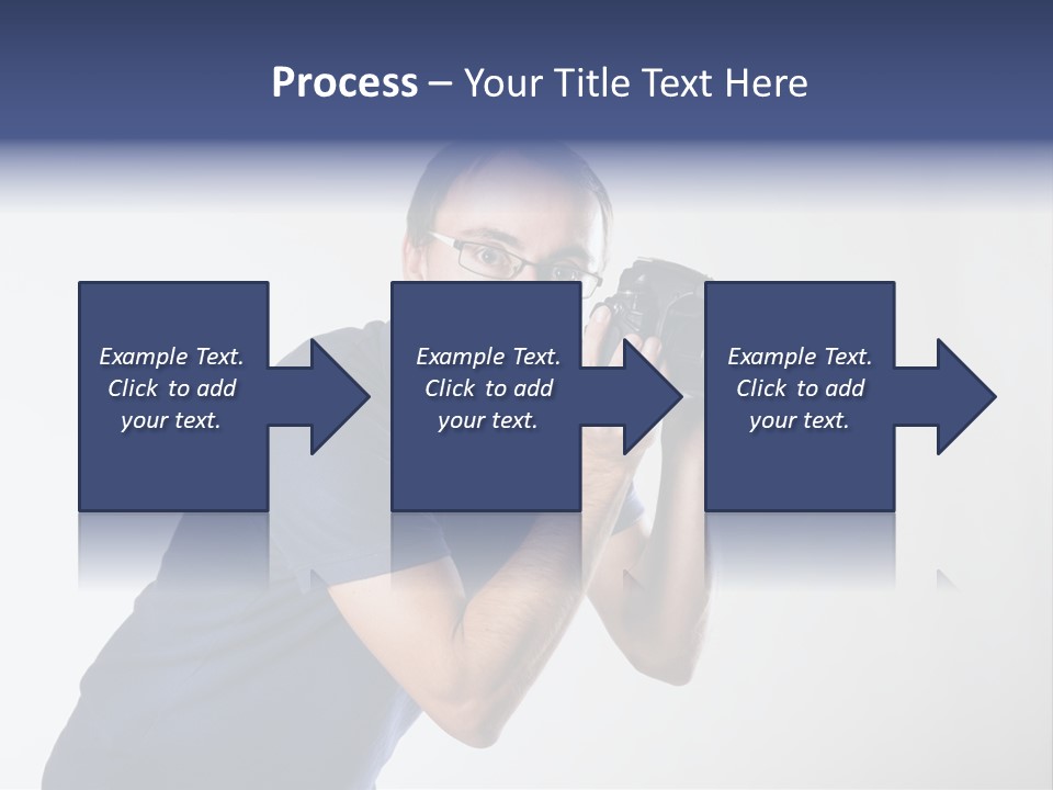 Glasses Person Holding PowerPoint Template