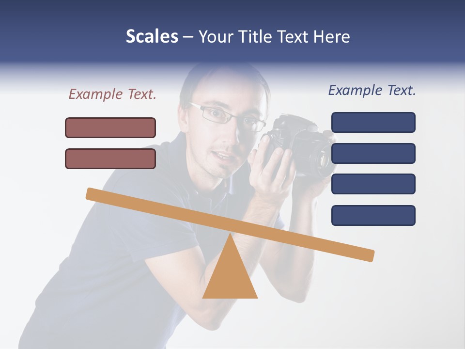 Glasses Person Holding PowerPoint Template