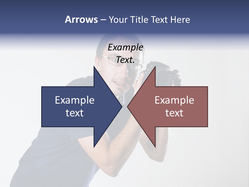 Glasses Person Holding PowerPoint Template