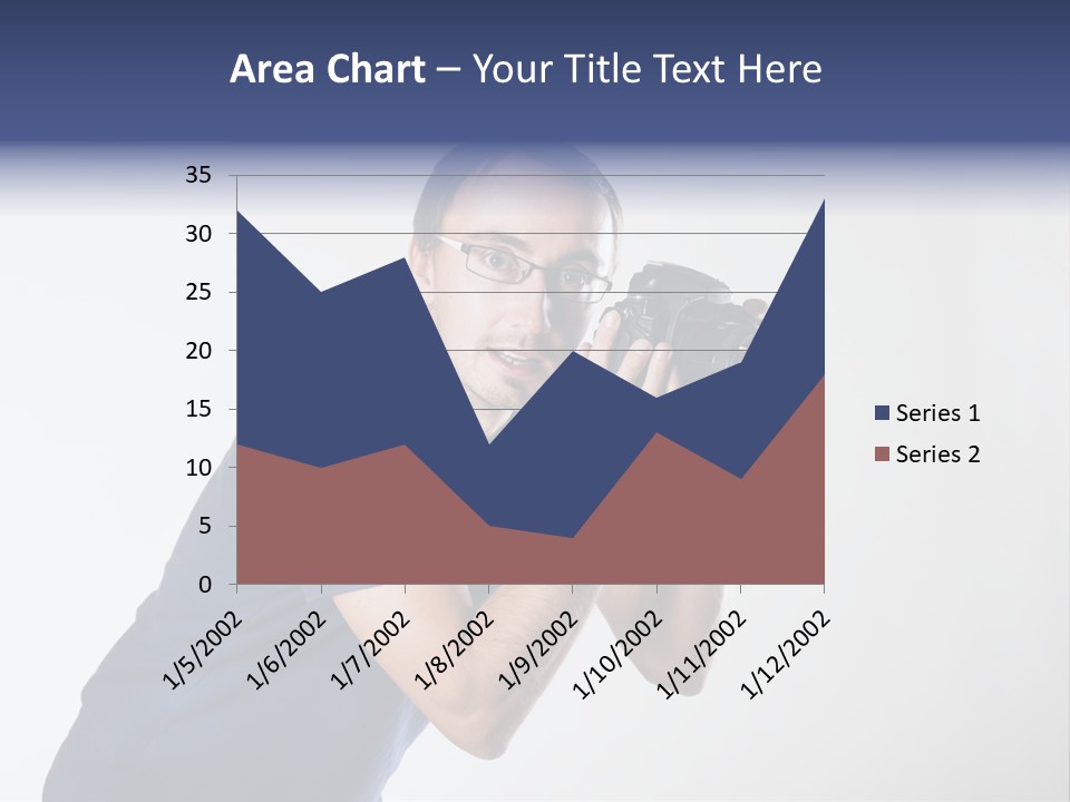 Glasses Person Holding PowerPoint Template