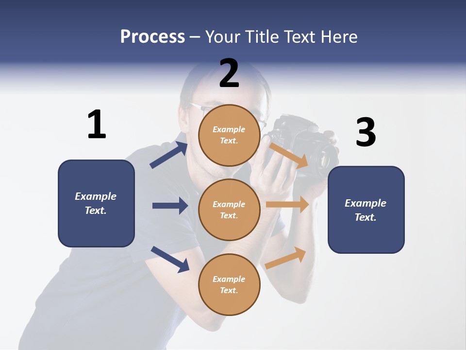 Glasses Person Holding PowerPoint Template