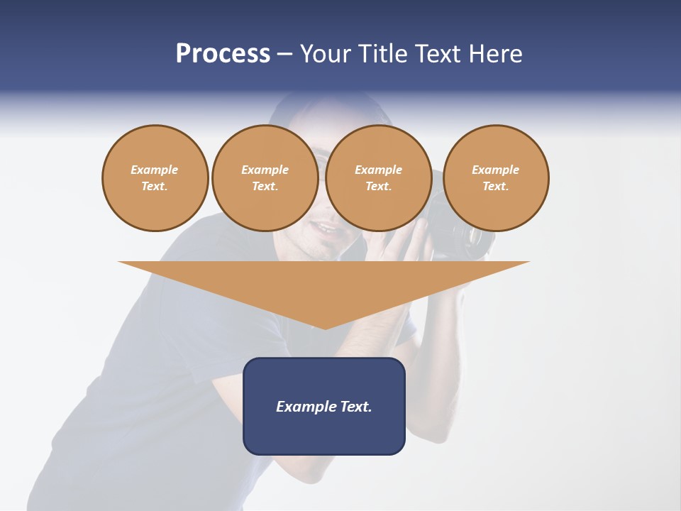 Glasses Person Holding PowerPoint Template