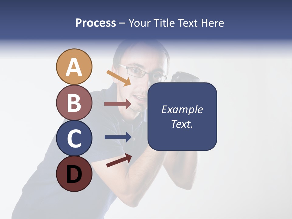 Glasses Person Holding PowerPoint Template