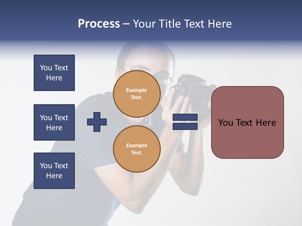 Glasses Person Holding PowerPoint Template