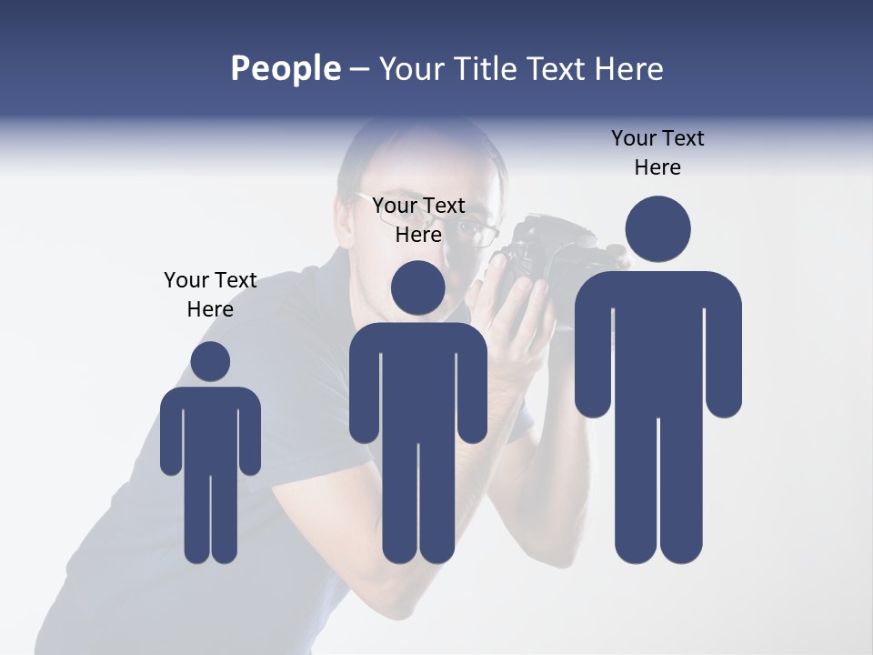 Glasses Person Holding PowerPoint Template