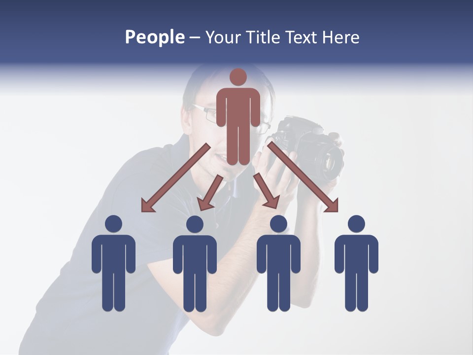 Glasses Person Holding PowerPoint Template