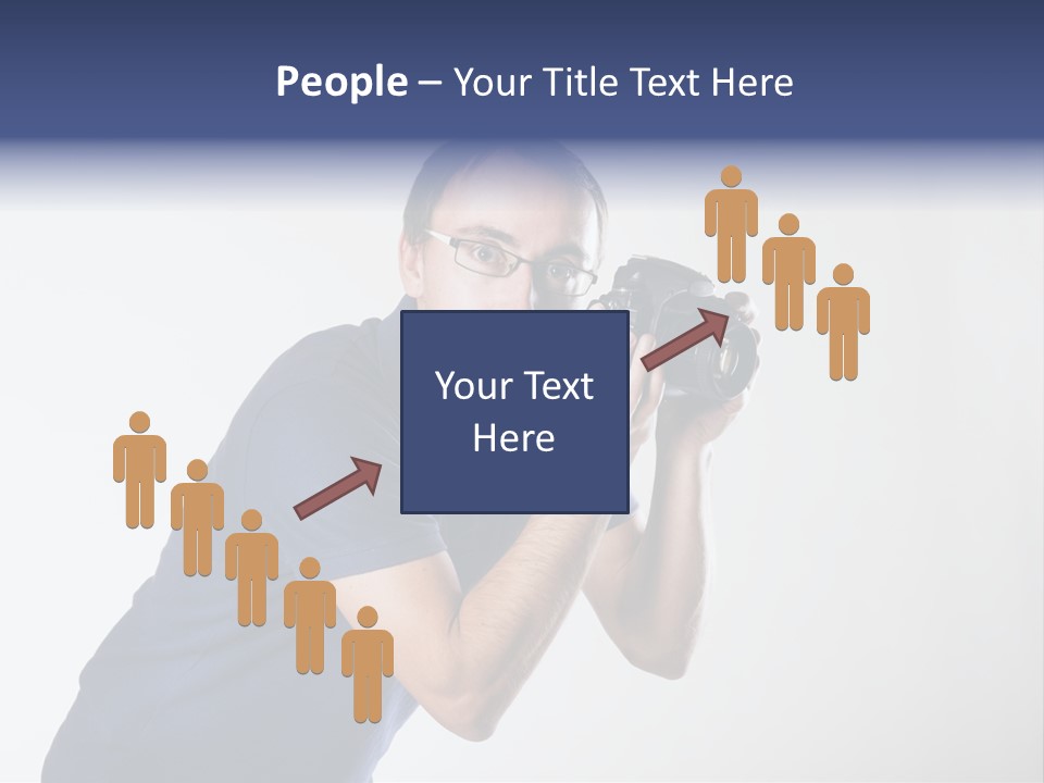 Glasses Person Holding PowerPoint Template