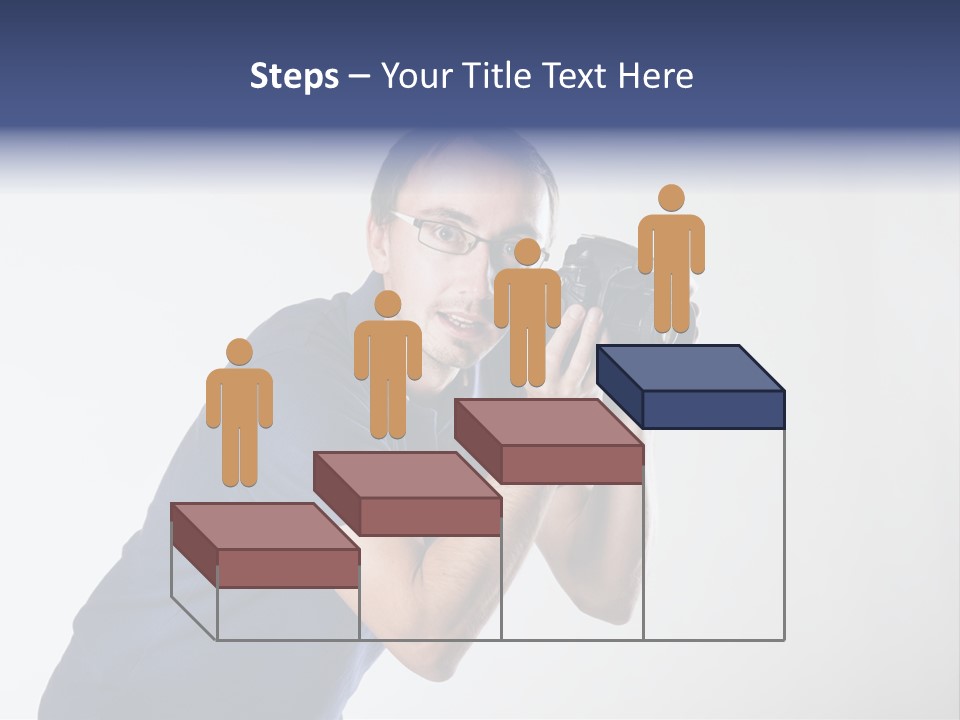 Glasses Person Holding PowerPoint Template