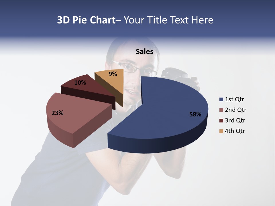 Glasses Person Holding PowerPoint Template