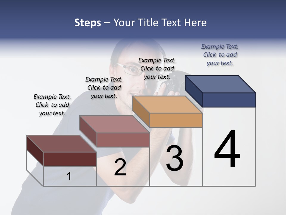 Glasses Person Holding PowerPoint Template