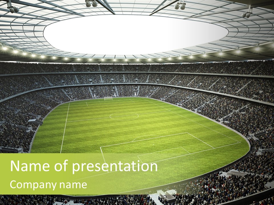 Grass Blue Football PowerPoint Template