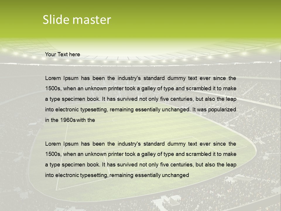 Grass Blue Football PowerPoint Template