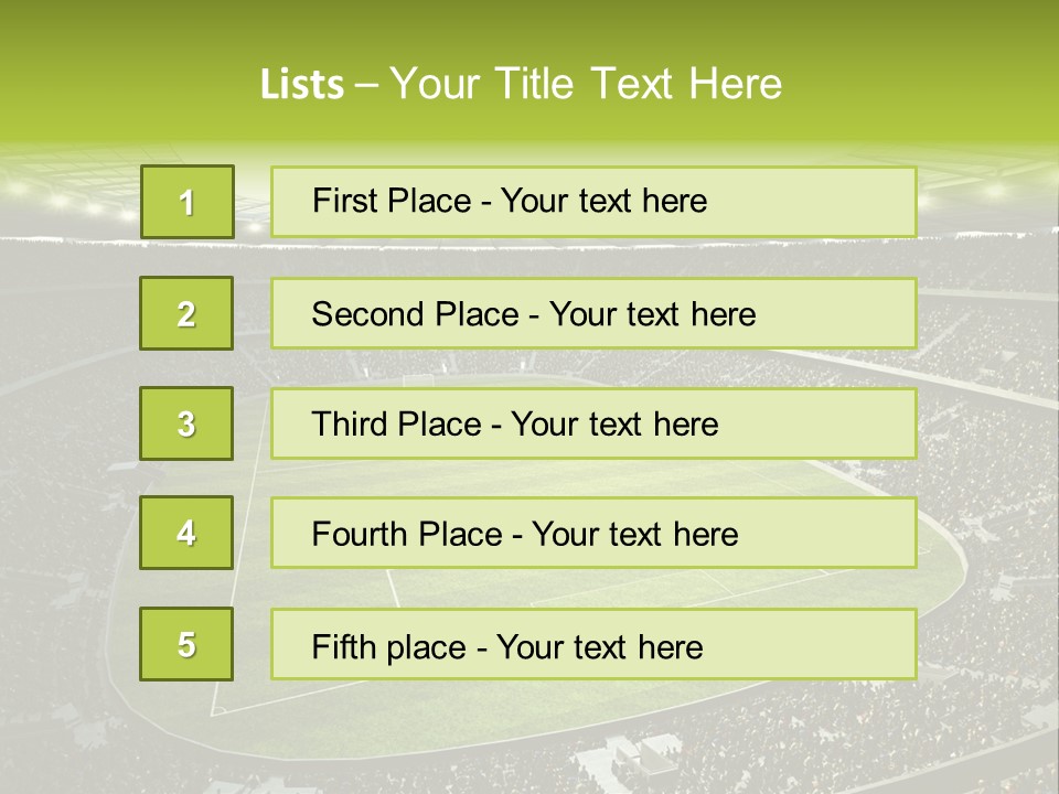 Grass Blue Football PowerPoint Template