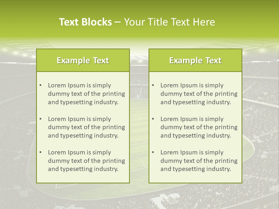 Grass Blue Football PowerPoint Template