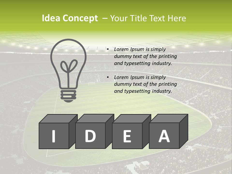 Grass Blue Football PowerPoint Template