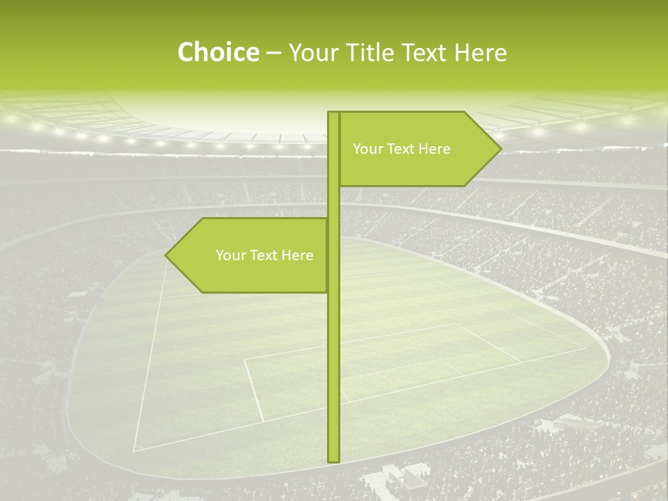 Grass Blue Football PowerPoint Template