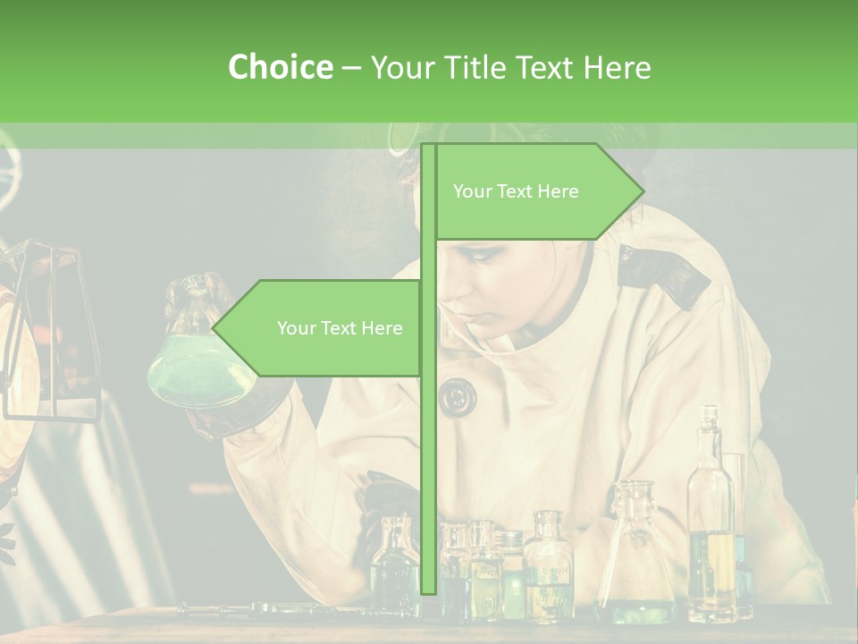 Blouse Pose Vaccin PowerPoint Template