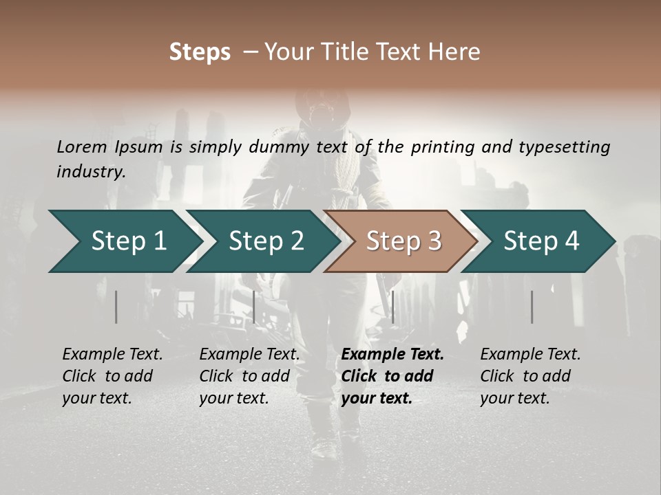 Water Bottle Buildings Earthquake PowerPoint Template