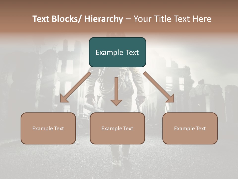 Water Bottle Buildings Earthquake PowerPoint Template
