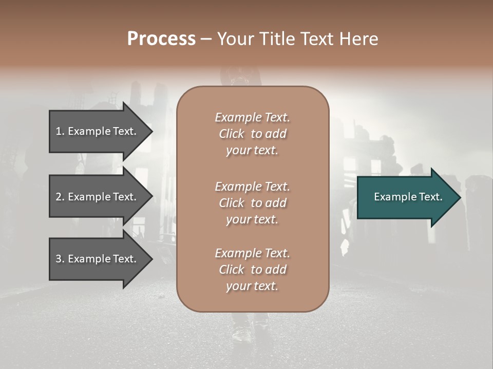 Water Bottle Buildings Earthquake PowerPoint Template