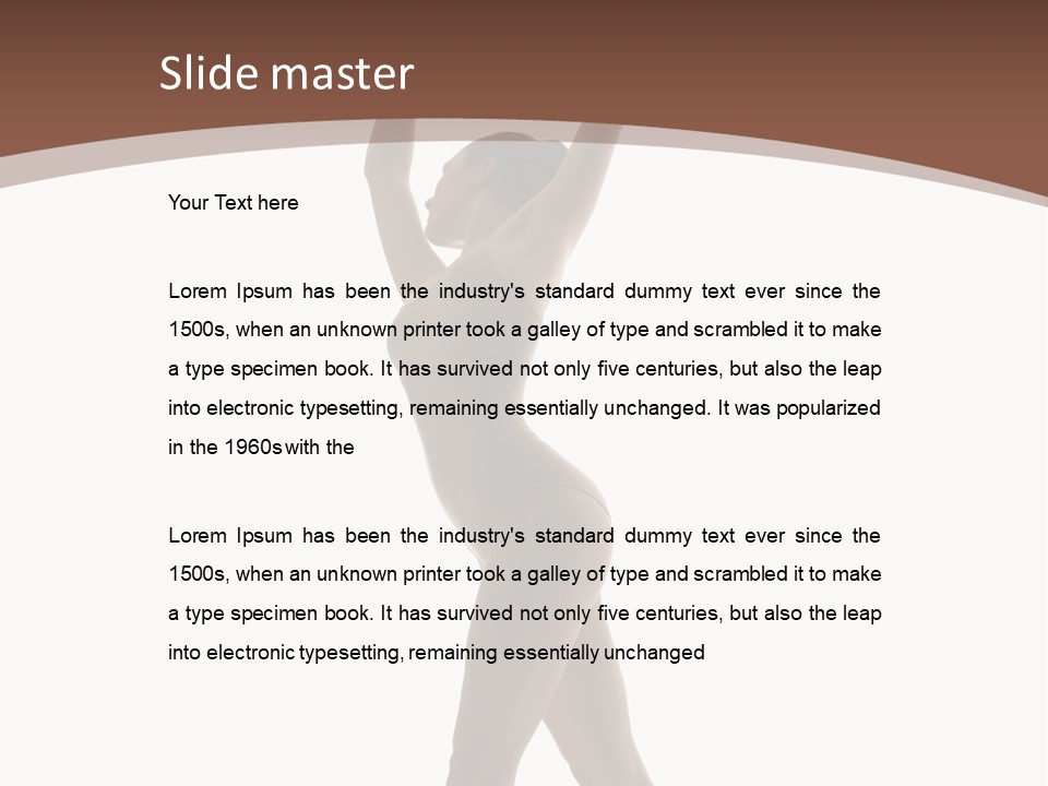 Woman Exercising Pose PowerPoint Template