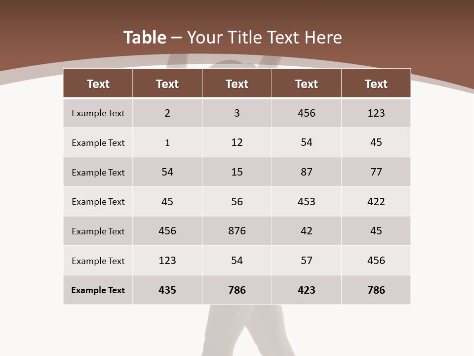 Woman Exercising Pose PowerPoint Template