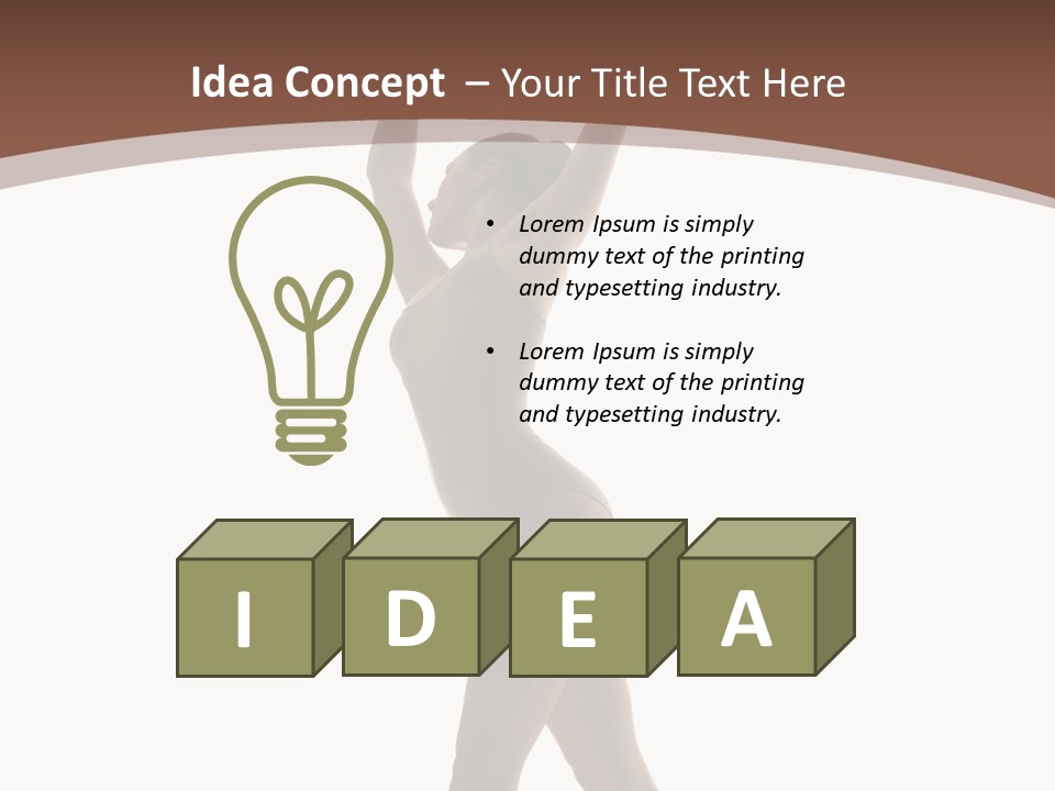 Woman Exercising Pose PowerPoint Template