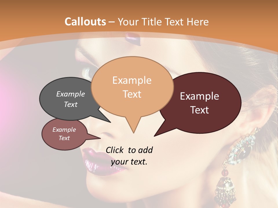 Violet Close Up Purple PowerPoint Template