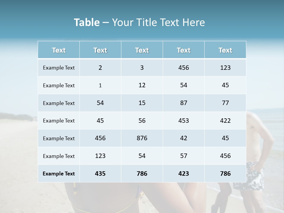 Group Beach Toothy Smile PowerPoint Template