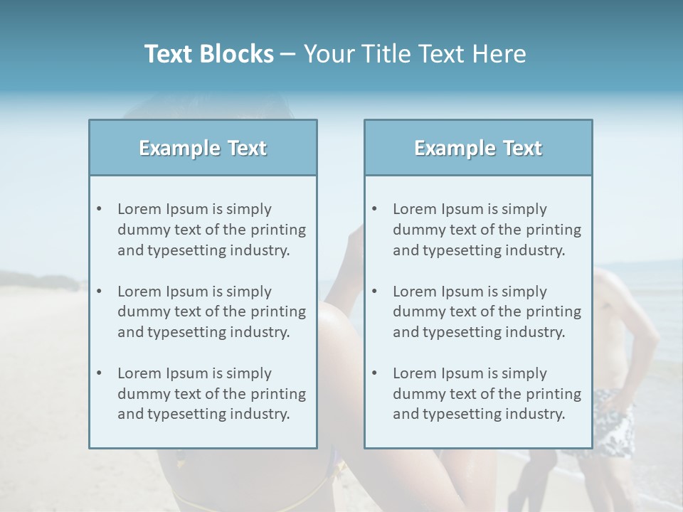 Group Beach Toothy Smile PowerPoint Template