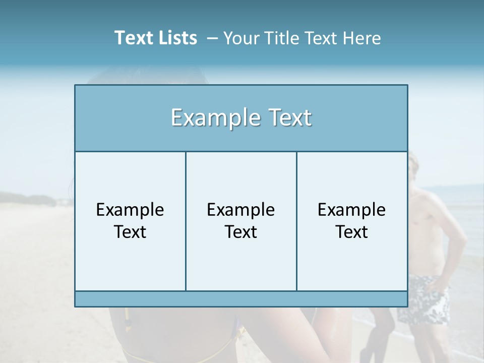 Group Beach Toothy Smile PowerPoint Template