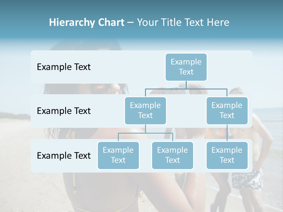 Group Beach Toothy Smile PowerPoint Template