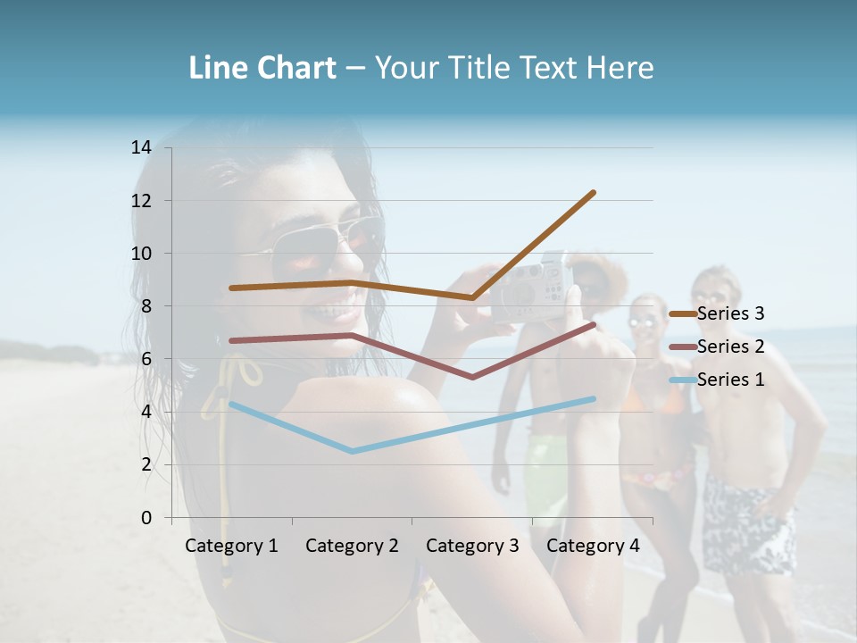 Group Beach Toothy Smile PowerPoint Template