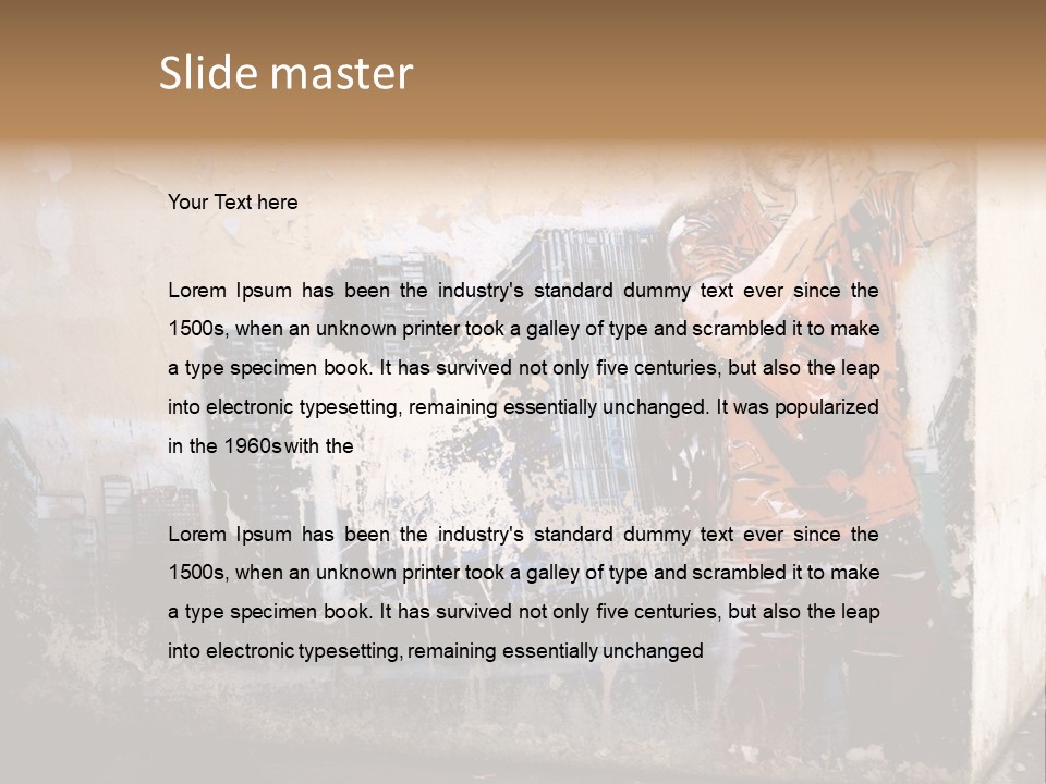 Street Angle Street Art PowerPoint Template