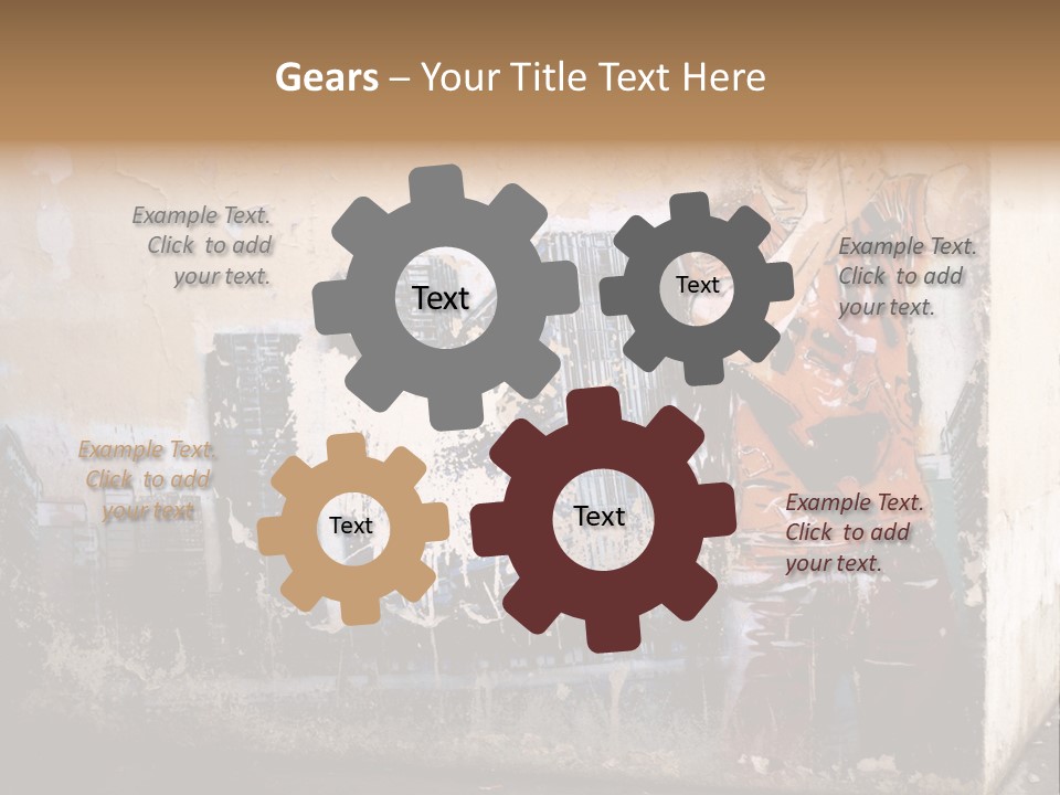 Street Angle Street Art PowerPoint Template