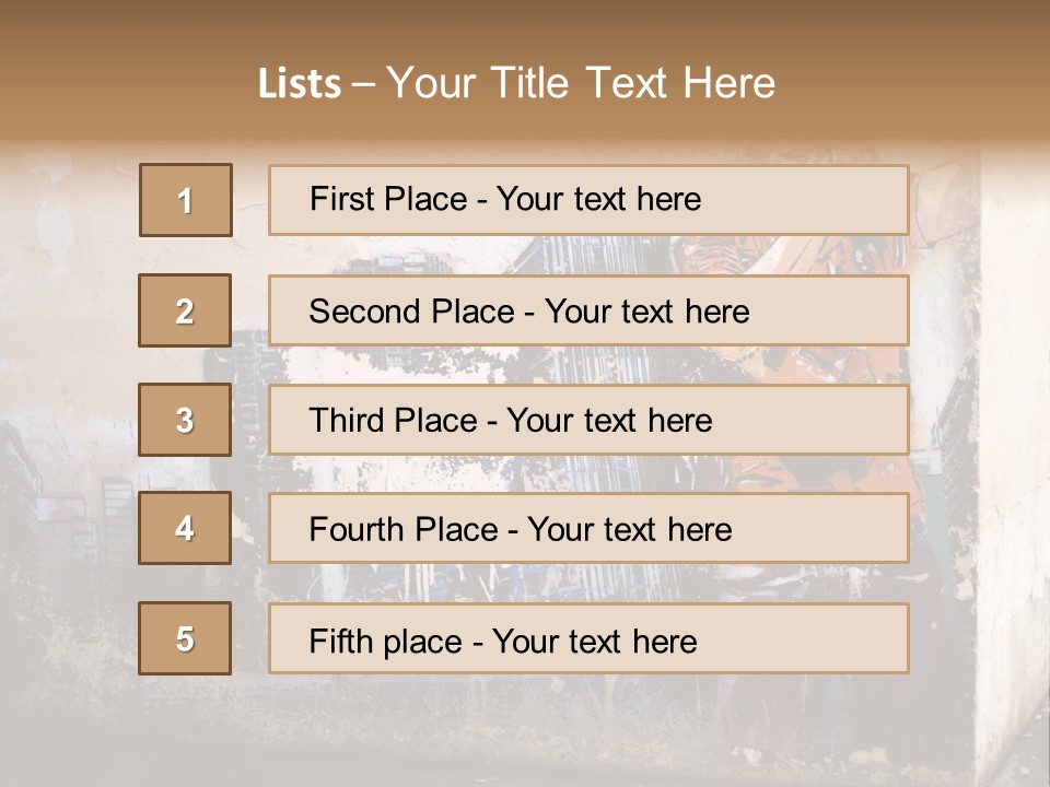 Street Angle Street Art PowerPoint Template