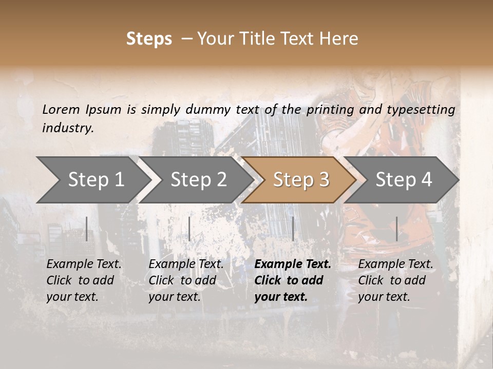 Street Angle Street Art PowerPoint Template