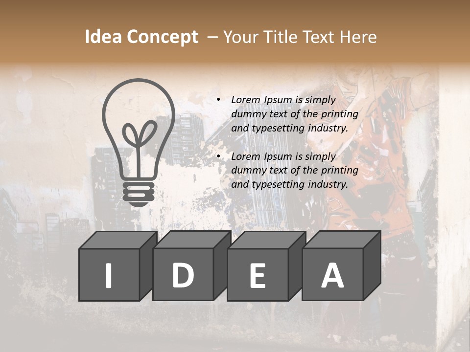 Street Angle Street Art PowerPoint Template