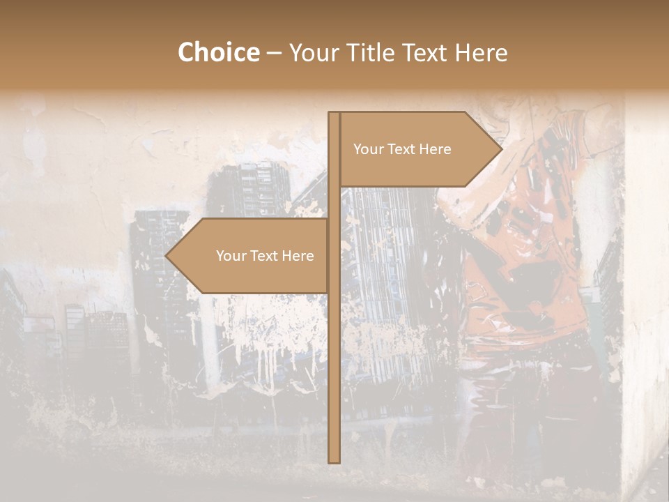 Street Angle Street Art PowerPoint Template
