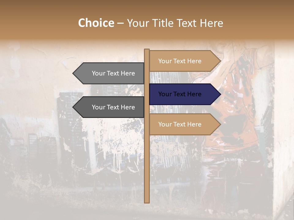 Street Angle Street Art PowerPoint Template