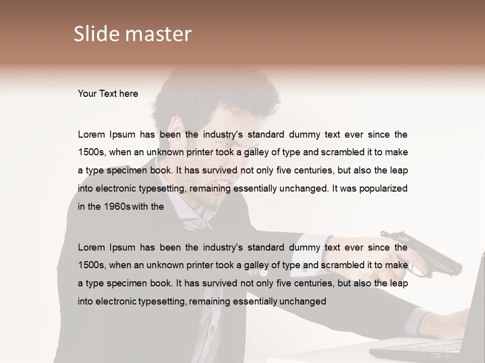 Computer Aggressive Software PowerPoint Template