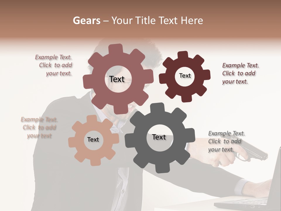 Computer Aggressive Software PowerPoint Template