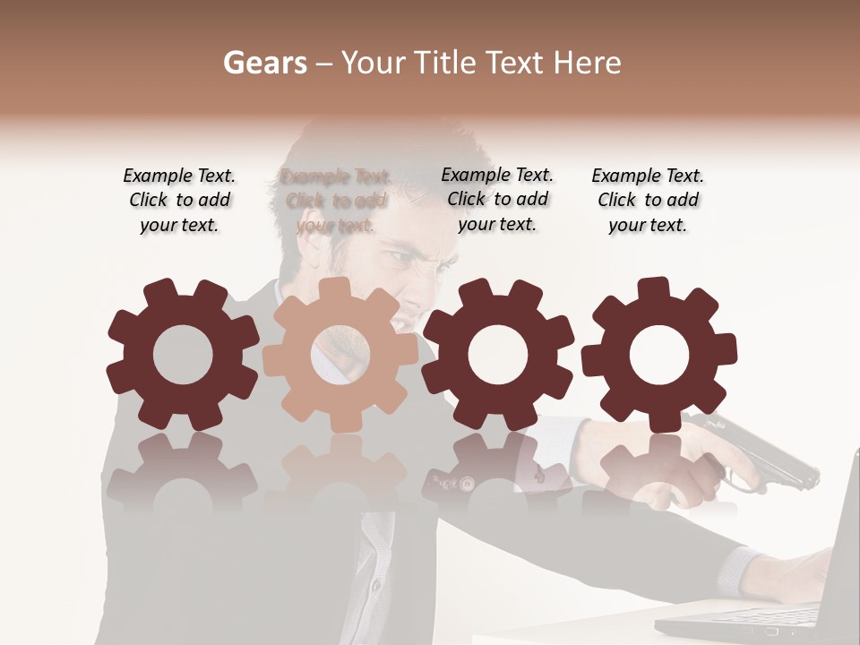 Computer Aggressive Software PowerPoint Template