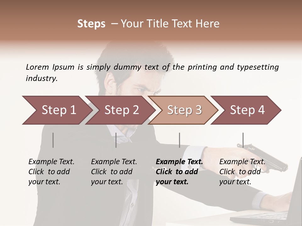 Computer Aggressive Software PowerPoint Template
