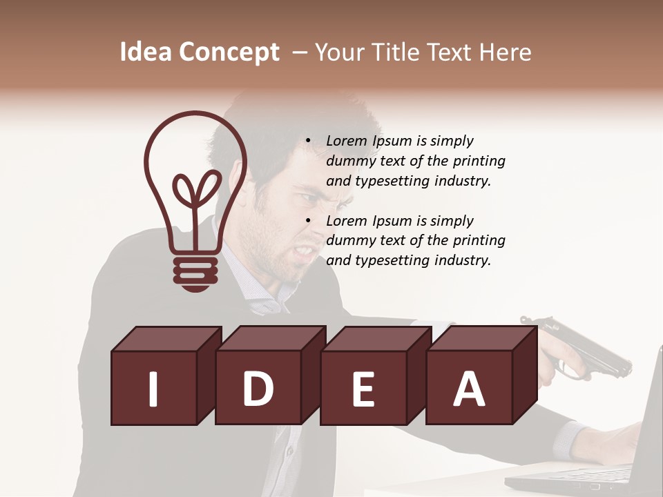 Computer Aggressive Software PowerPoint Template