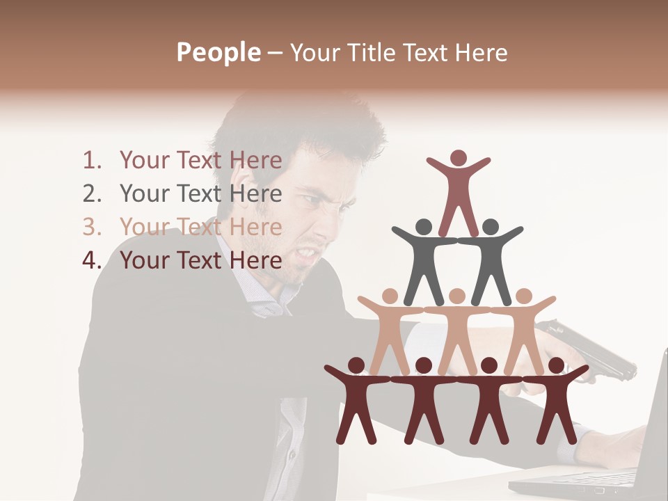 Computer Aggressive Software PowerPoint Template
