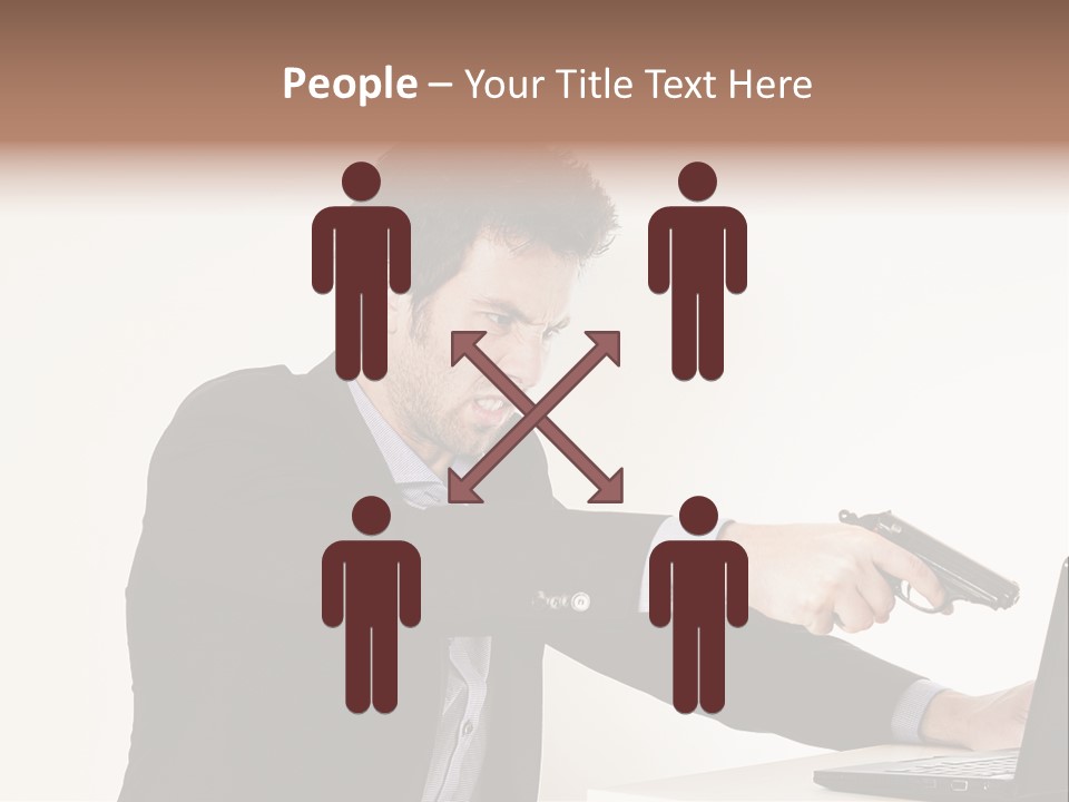 Computer Aggressive Software PowerPoint Template